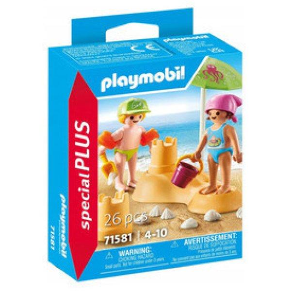 Playmobil Gyerekek homokvárral