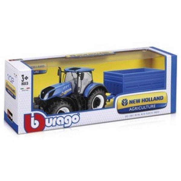 Bburago traktor utánfutóval New Holland 1:32