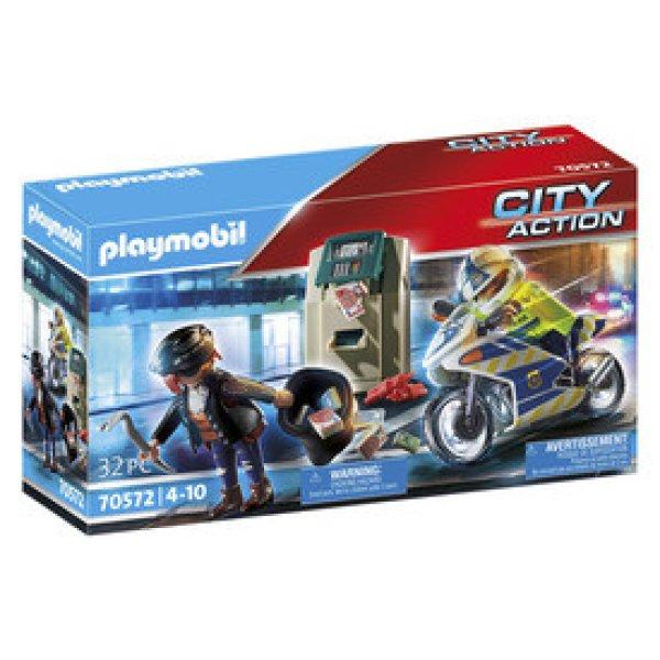 Playmobil Rendőrségi motor: Pénztolvaj 70572