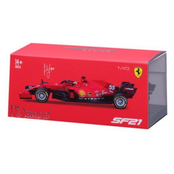 Bburago 1 /43 versenyautó - Ferrari, 2021-es szezon autó versenyzővel