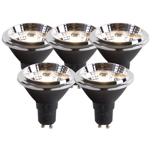 5 db GU10 LED izzó szett AR70 6W 475lm 3000K