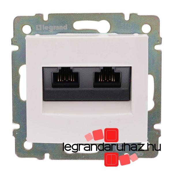 Legrand Valena 2xRJ45 LCS2 Cat.5e UTP informatikai csatlakozóaljzat, csavaros,
fehér, Legrand 774239