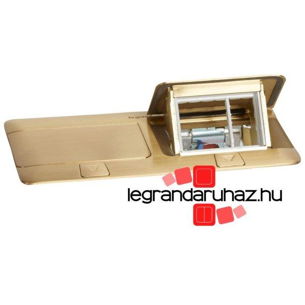 Legrand Pop-up felnyíló süllyesztett padlódoboz 6 (2×3) modul, sárgaréz,
üres, Legrand 054017