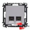 Legrand Valena Life 2xRJ45 Cat. 6 STP csatlakozaljzat alum