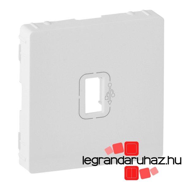 Legrand Valena Life burkolat elővezetékezett USB adatátviteli
csatlakozóaljzat burkolat fehér, Legrand 754750