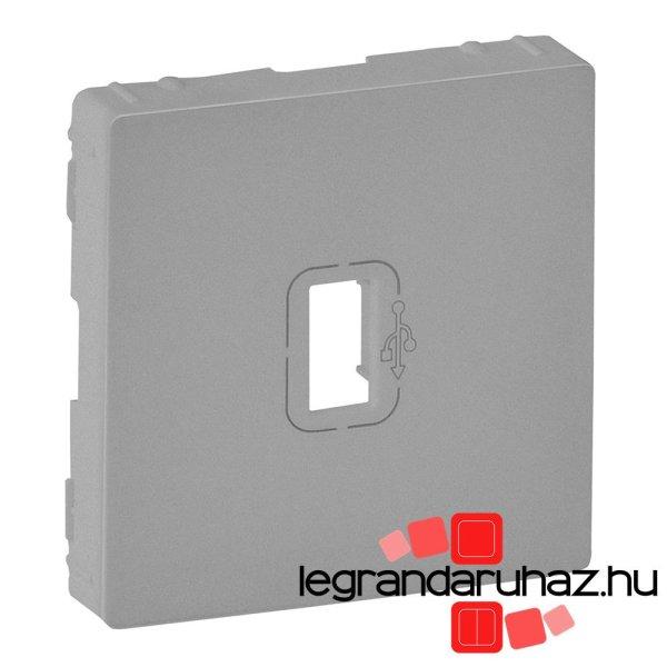 Legrand Valena Life burkolat elővezetékezett USB adatátviteli
csatlakozóaljzat burkolat alumínium, Legrand 754752