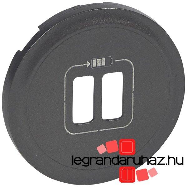 Legrand Céliane 2xUSB töltőaljzat burkolat, grafit, Legrand 067956