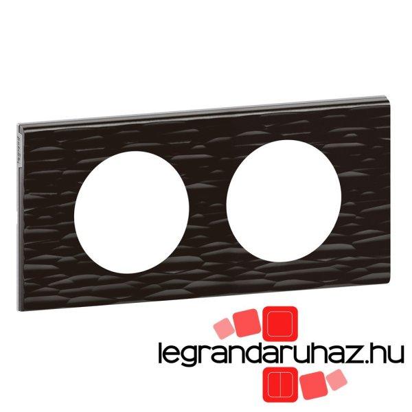 Legrand Céliane kettős keret, fekete corian, Legrand 069022