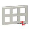 Legrand Program Mosaic 2x3x2 modulos keret, alumnium , Legr