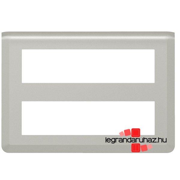 Legrand Program Mosaic 2x8 modulos keret, alumínium , Legrand 079337L