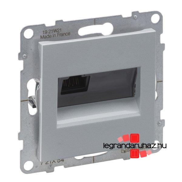 Legrand Suno 1xRJ45 Cat. 6A UTP csatlakozóaljzat alumínium, Legrand 721354