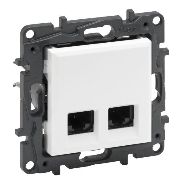 Legrand Niloé Step 2xRJ45 Cat.6 STP aljzat, fehér, Legrand 863166