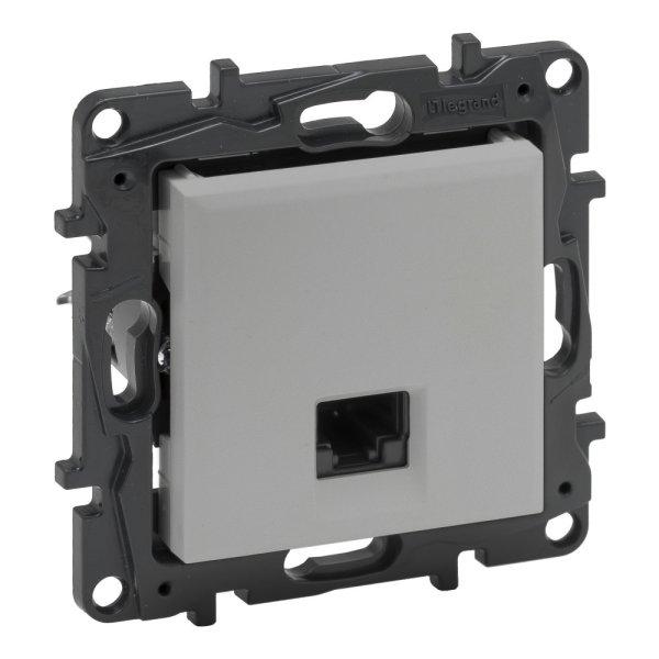 Legrand Niloé Step 1XRJ45 Cat.5E UTP aljzat, alumínium, Legrand 863359