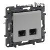Legrand Nilo Step 2xRJ45 Cat.5E UTP aljzat, alumnium, Legr