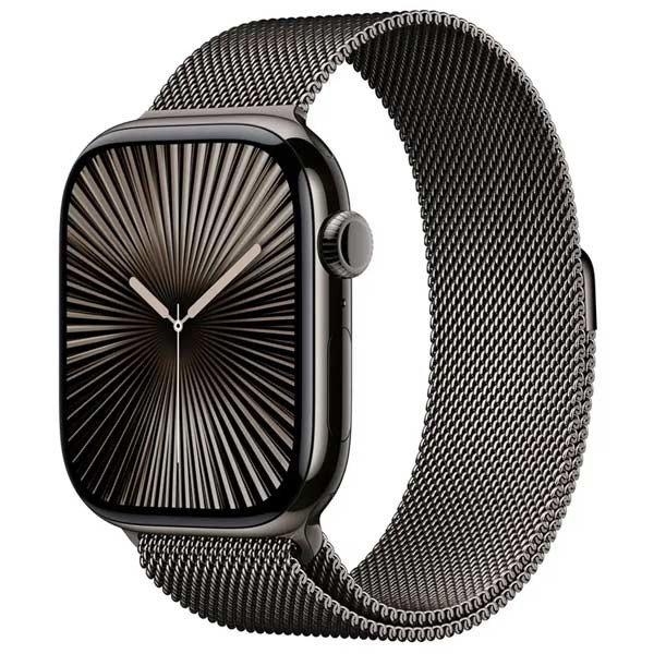 Apple Watch Series 10 GPS + Cellular 46mm Bridlicovo sivé titánové s
bridlicovo sivým milánskym remienkom - M/L