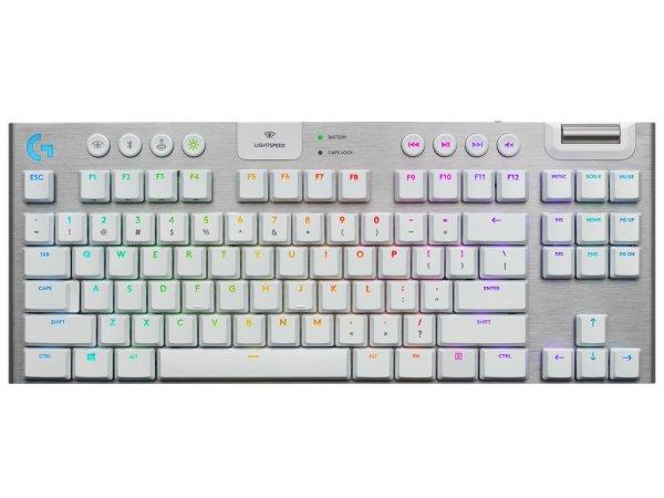 Logitech G915 TKL Lightspeed Wireless RGB GL Tactile Mechanical Gaming Keyboard
White US