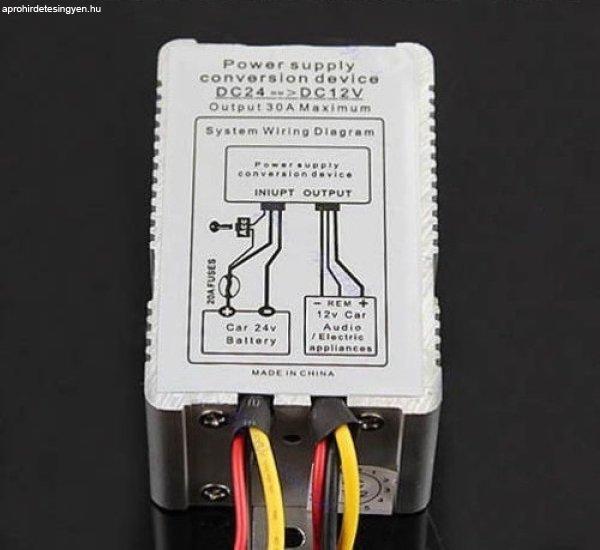 24V-12V Feszültség Átalakító Járművekhez és Elektronikai Eszközökhöz