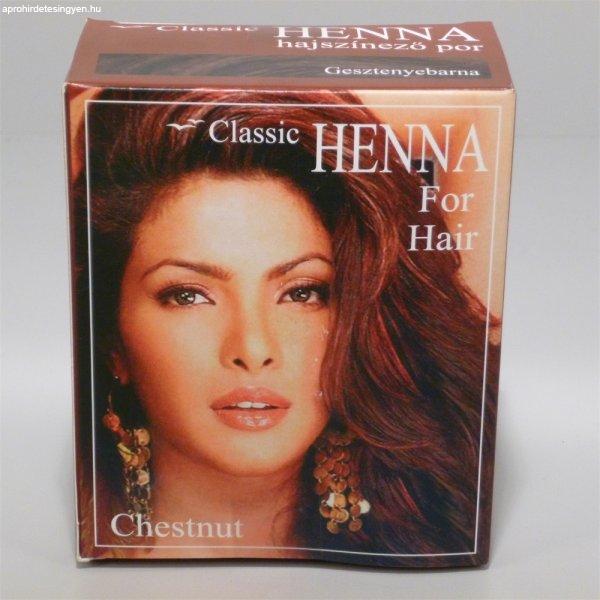 Classic Henna hajszínező por gesztenyebarna 100 g