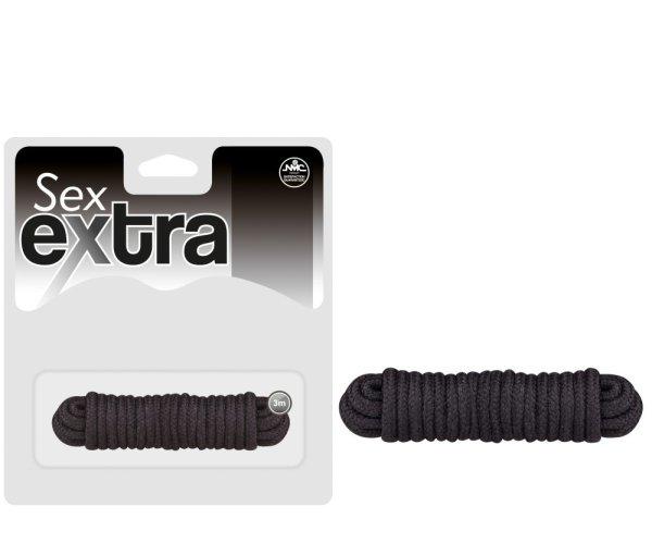 SEX EXTRA - Fekete kötél - 3m