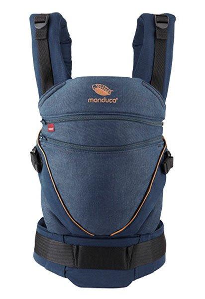 Manduca XT babahordozó biopamut Denimblue-Toffee