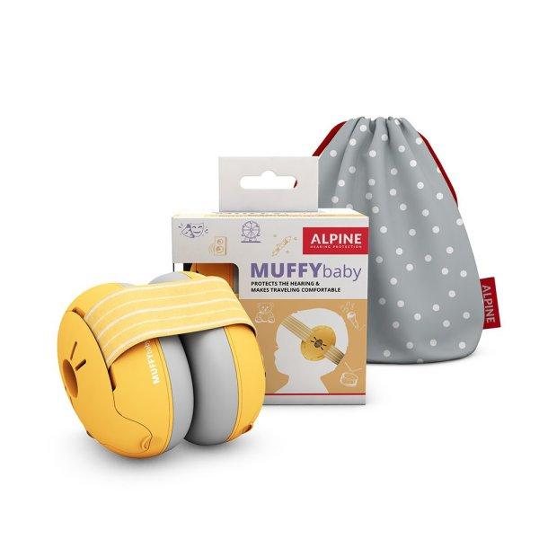 Alpine Muffy Baby fültok csecsemőknek sárga