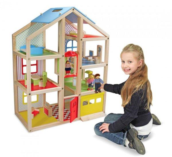 Melissa & Doug emeletes fa babaház lifttel