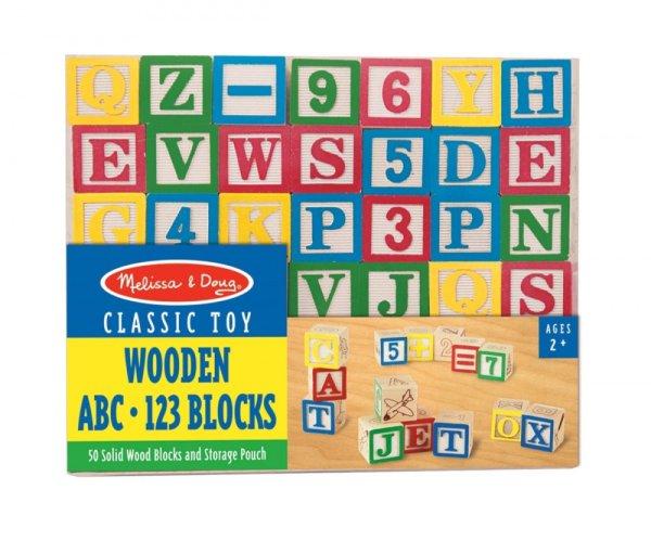 Melissa & Doug Fa készségfejlesztő játék, ABC és számok