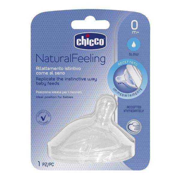 Chicco NaturalFeeling 1 db ferde etetőcumi, normál folyású