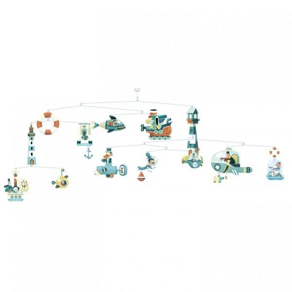Djeco: Little Big room Szélmobil függődísz - Tengeri hajók - Marine ships
(FSC)