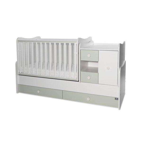 Lorelli MiniMax kombi ágy 72x190 - White / Milky Green