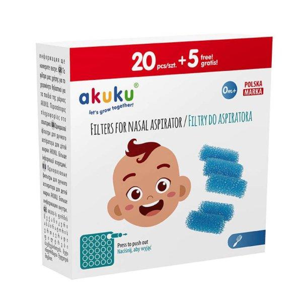 Akuku - Orrszívó szűrő, 25 db