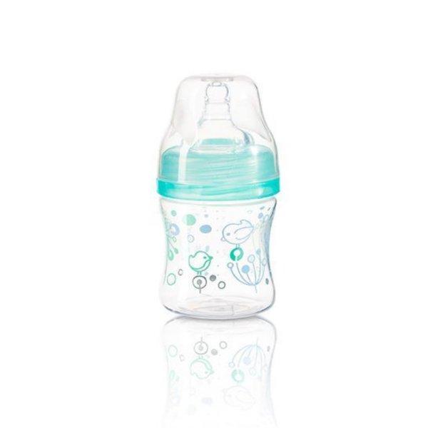 BabyOno Cumisüveg műanyag, szélesnyakú, Anti-Colic, 120ml, menta, 402/01