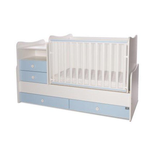 Lorelli Combo kombi ágy 70x170 - White Baby Blue