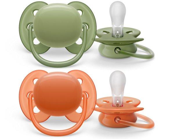 Philips Avent Játszócumi, Ultrasoft Premium, neutral, 18 hó+, 2 db