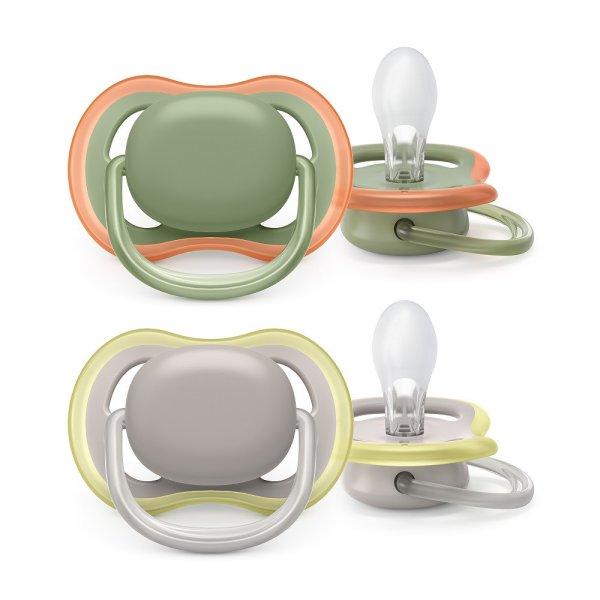 Philips Avent Játszócumi, Ultra Air, 6-18 hó, neutral, 2 db