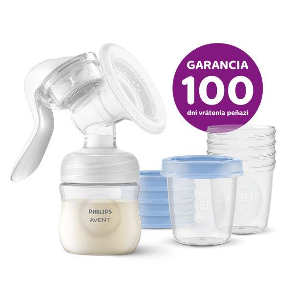 Philips Avent Kézi mellszívó, ajándék 5db VIA 180 ml-es pohárral