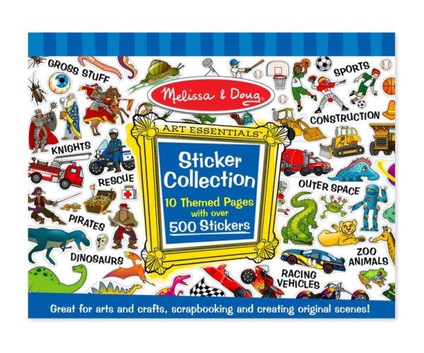 Melissa & Doug Kreatív játék, Matricagyűjtő füzet 500 matricával, dinó,
járművek, univerzum