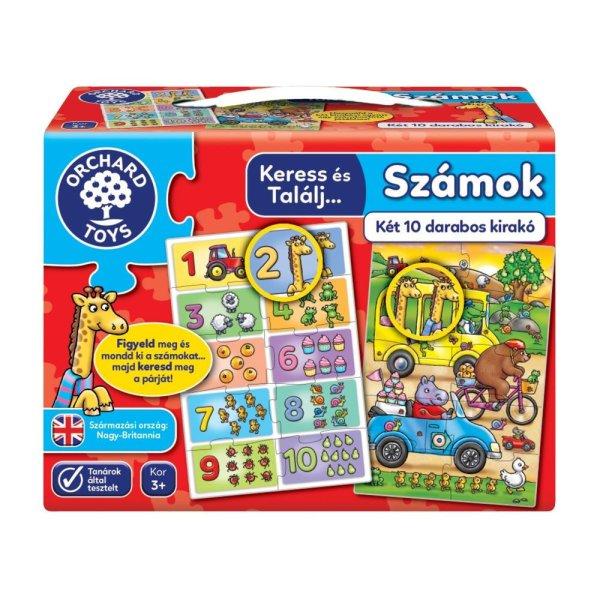 Orchard Toys Keress és találj... Számok puzzle, 2x10 db-os