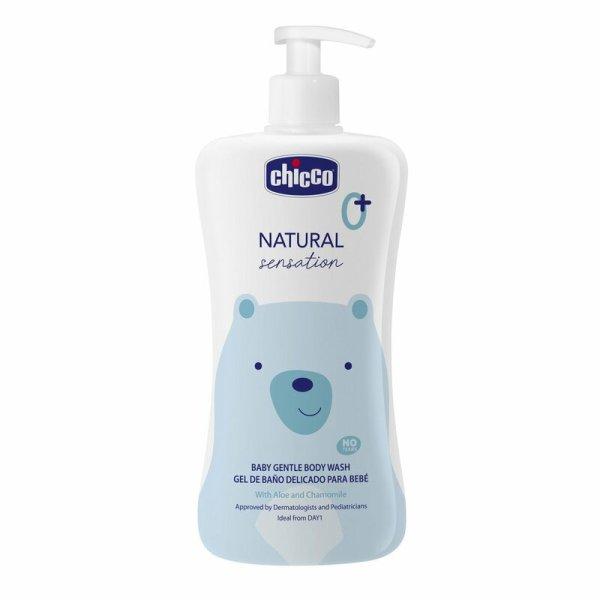 Chicco Gyengéd babafürdető 500 ml Aloe és Kamilla kivonattal - kék-fehér