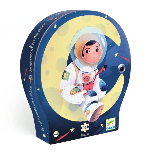 Djeco Formadobozos puzzle - Űrhajós a holdon, 36 db-os - An astronaut on the
moon