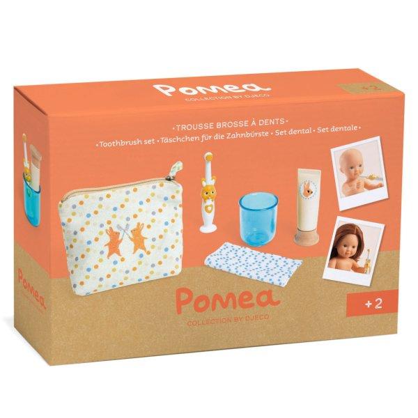 Djeco: Pomea Játékbaba kiegészítő, tisztálkodás - Fogmosás - Toothbrush
set