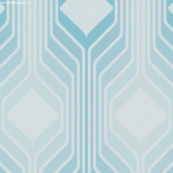 Retro Chic kék retro, geometriai mintás tapéta 39532-1