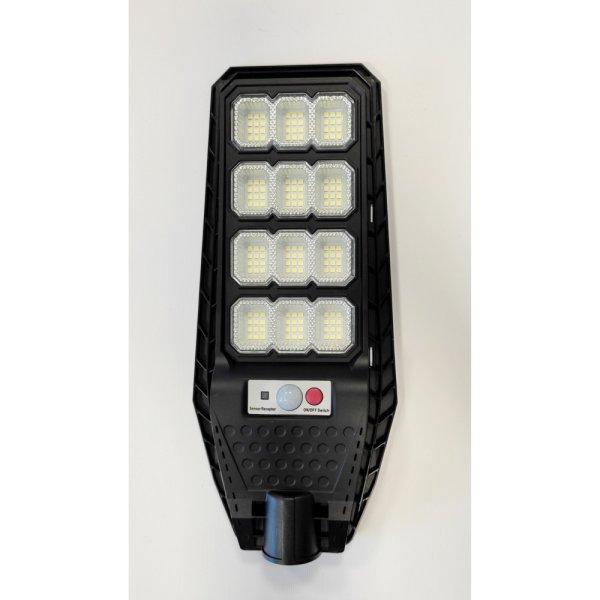 LED-es napelemes utcai lámpa távirányítóval 200 W mozgásérzékelővel,
tartókonzollal és távirányítóva