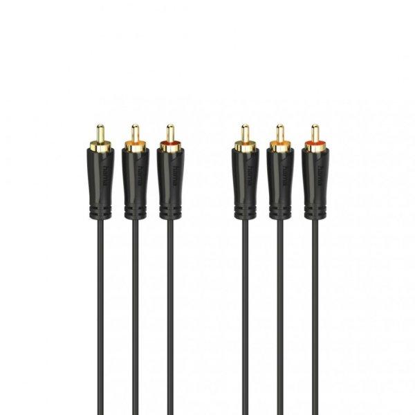 Hama FIC AV 3RCA-3RCA öszzekötőkábel 1,5m Black