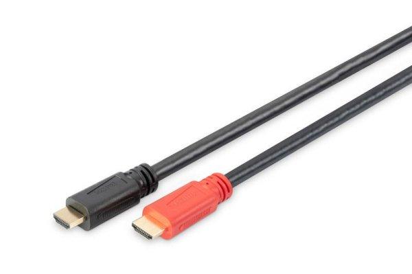 Assmann HDMI High Speed connection cable with Ethernet and signal amplifier 15m
Black/Red