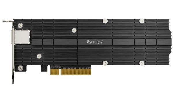 Synology E10M20-T1 M.2 SSD & 10GbE combo adapter card for performance
acceleration