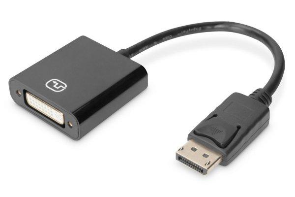 Digitus Active DisplayPort Adapter/Converter DP to DVI 0,15m Black