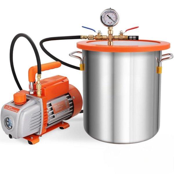 Vákuumkamra szivattyúval készlet 150W - 3,5  m³/h - 19 liter