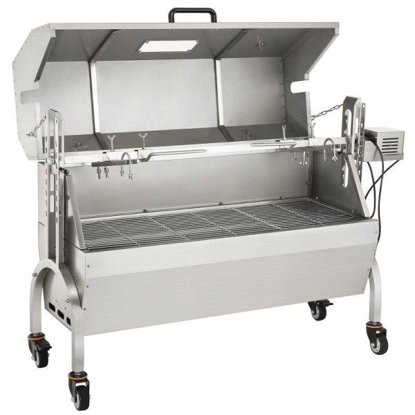 Sütőnyárs BBQ Grill Sertés, Bárány, Csirke Sütő 50W,60 kg rozsdamentes
acél