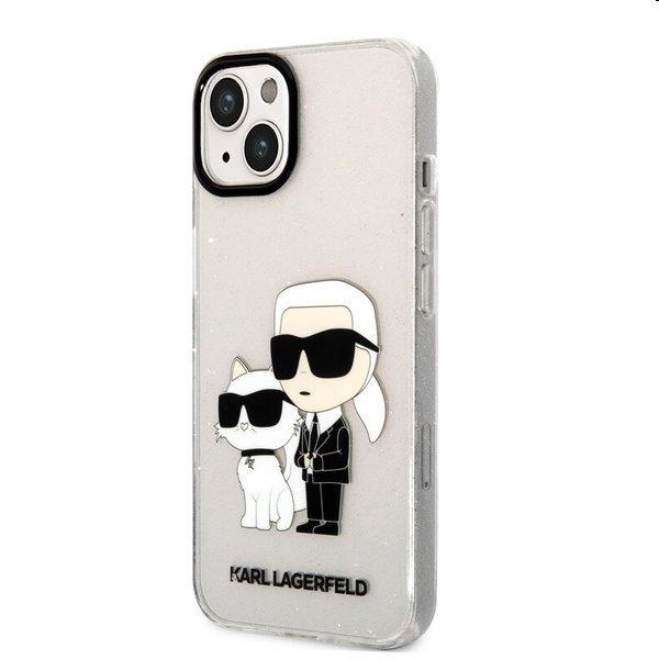 Zadný kryt Karl Lagerfeld IML Glitter Karl and Choupette NFT pre Apple iPhone
13, transparentná